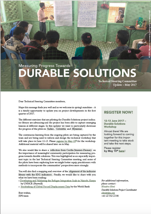 Durable Solutions Project: Technical Steering Committee Update (2017)